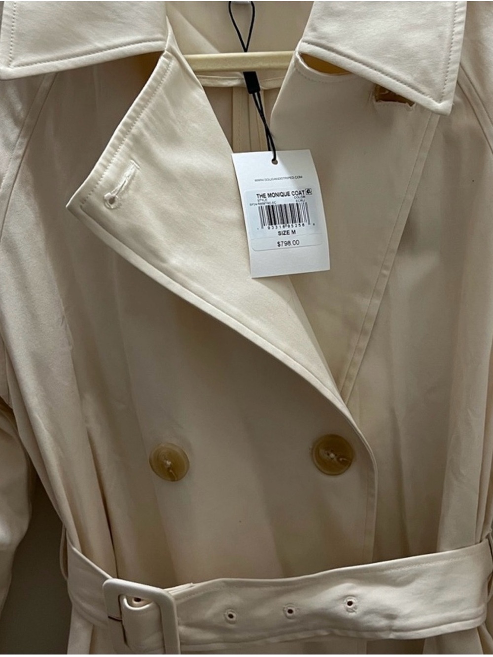 - Women's Cream Trench Coat